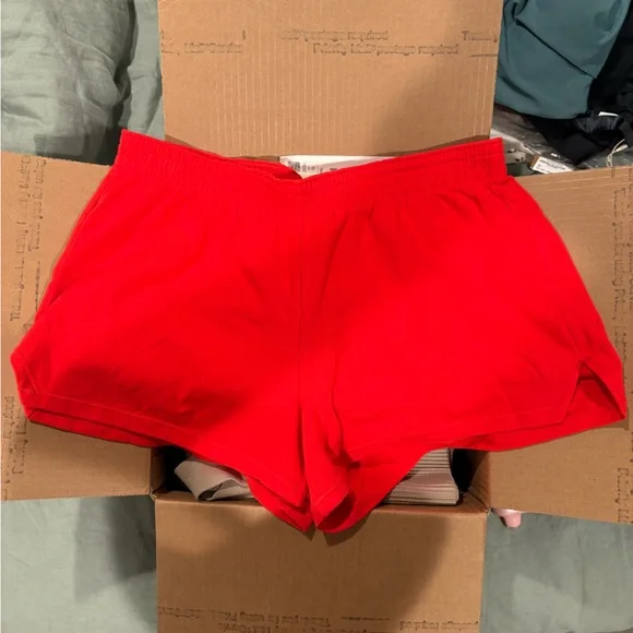 SKIMS Cotton Jersey Short in RUBY ❤️ - Picture 1 of 5